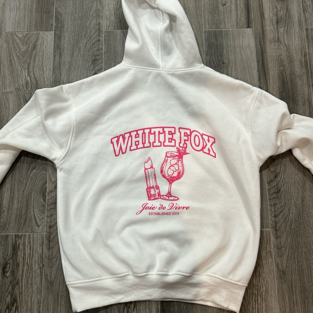 White Fox Graphic Hoodie